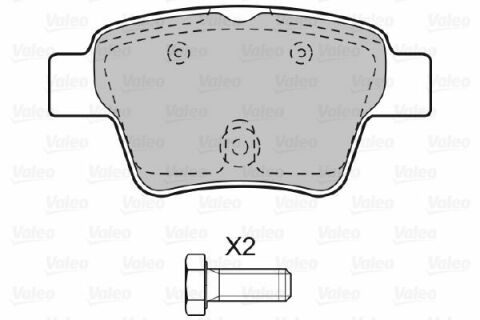 Комплект гальмівних накладок, дискове гальмо