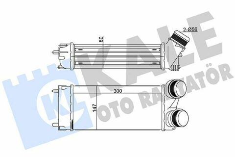 KALE CITROEN Интеркулер C4 I,С4 Grand Picasso,DS4/5,Peugeot 3008,308,5008 1.6 16V 08-