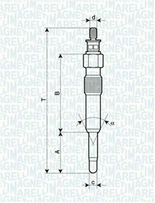 MAGNETI MARELLI Свеча накала HONDA, ROVER [062503901304]