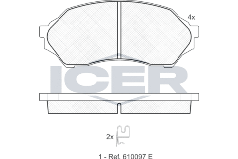 Колодки тормозные (передние) Mazda 323 98-04