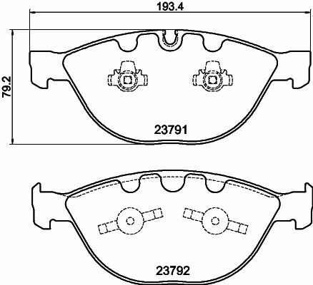 MINTEX BMW Гальмівні колодки дискові 7 E65,E66 760 02- MINTEX BMW Гальмівні колодки дискові 7 E65,E66 760 02-
