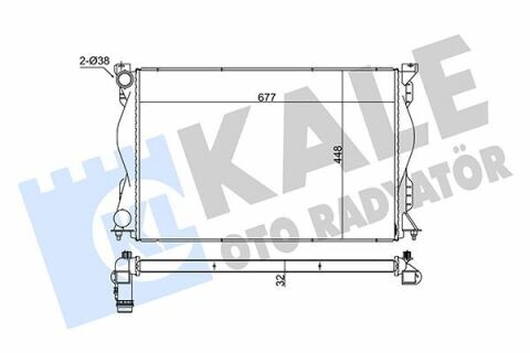 KALE VW Радиатор охлаждения Audi A6 2.0TFSI/TDI 04-