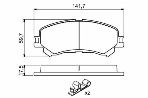 Комплект тормозных колодок (передних) Nissan Qashqai II/X-Trail/Renault Kadjar 13-