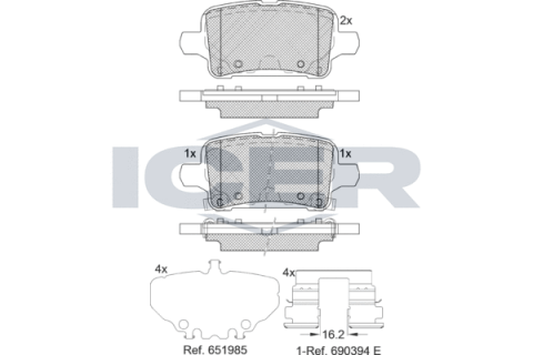 Тормозные колодки (задние) Opel Insignia B 17-/Chevrolet Malibu 12-