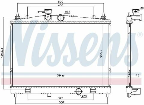 Радиатор NS JUKE(10-)1.6 i 16V[OE 21410BA60A]