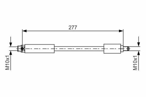 Шланг тормозной (задний) BMW X3 (F25)/X4 (F26) 10-18 (L=277mm)