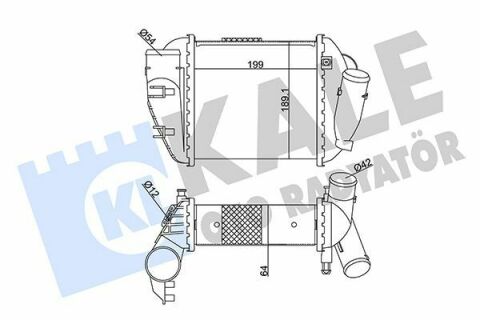 KALE VW Інтеркулер Audi A4 2.5TDI 00- № шасі від: від 8E-2-117 001