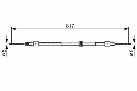 Трос ручника (задній) MB M-class (W164) 05-11