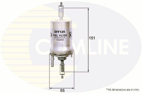 EFF129 Comline - Фильтр топлива (аналог WF8311/KL156/1)