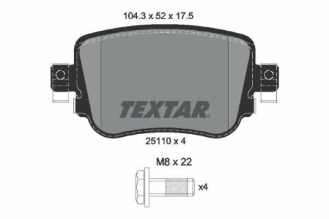 Колодки гальмівні (задні) Audi Q3/Skoda Octavia/Seat Leon/VW Sharan/Passat B7 12- (TRW) Q+