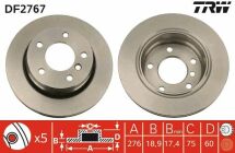 Гальмівний диск зад. E46/E36/3 Series/Atalanta 57S/55 89-07