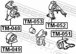 Подушка двигуна (передня) Avensis 97-03