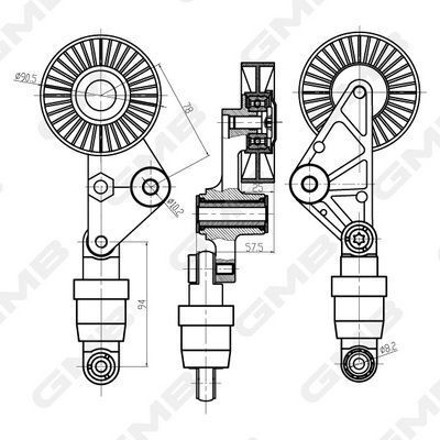 Натяжний механізм з амортизатором astra/vectra /omega b 2,0d opel