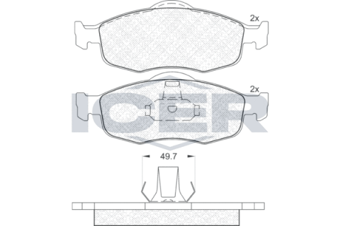 Колодки гальмівні (передні) Ford Mondeo I/II 93-00/Scorpio I/II 85-98