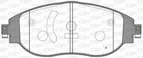 Комплект гальмівних накладок, дискове гальмо Комплект гальмівних накладок, дискове гальмо
