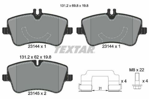 Колодки тормозные (передние) MB C-class (W203/CL203/S203) 00-11 (Lucas) Q+