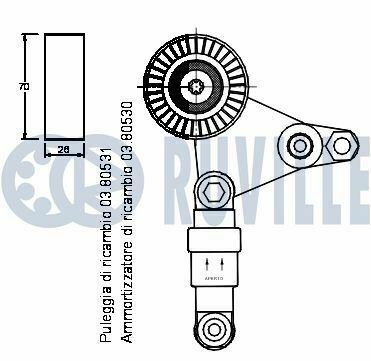 Ролик натяжной vectra c 3.0cdti