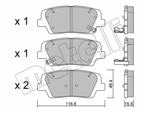 Колодки тормозные (задние) Hyundai Santa Fe II/III/IV 06-/Genesis/Kia Sorento II/III 09-/Stinger 17-