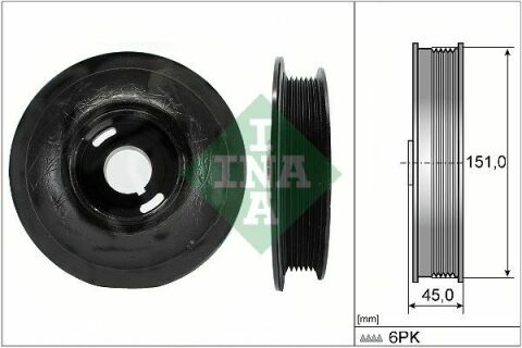 Шків колінвалу Opel Astra G/Vectra B 2.0/2.2 CDTI (6PK)