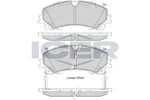 Колодки гальмівні (передні) Nissan Rogue 07-13/X-Trail/Infiniti Q50/Q60/QX50 13-/Renault Koleos 16-