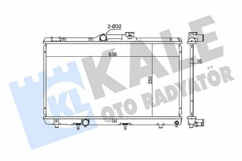 KALE TOYOTA COROLLA Радиатор охлаждения Corolla E10/11 1.3/1.8 92-