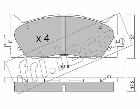 Комплект гальмівних накладок, дискове гальмо Комплект гальмівних накладок, дискове гальмо