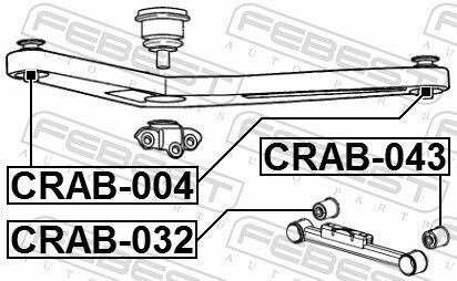 Сайлентблок рычага (заднего/сверху) Jeep Grand Cherokee 99-05