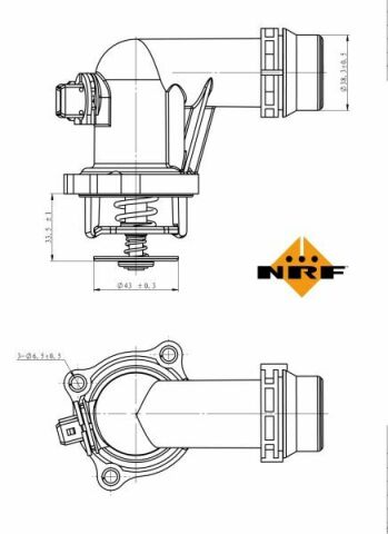 Термостат BMW 3 (E46)/5 (E60) 98-09 (105°C)(N43/N46)