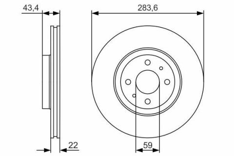 Диск тормозной FIAT Doblo,Bravo, Marea 96-01