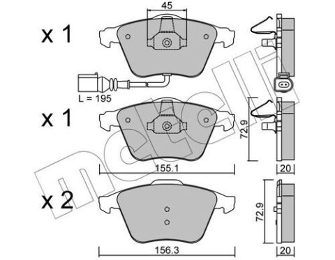 Колодки гальмівні (передні) Audi A3/TT/VW Golf VI/Scirocco III 08-14 (+датчик) Колодки гальмівні (передні) Audi A3/TT/VW Golf VI/Scirocco III 08-14 (+датчик)