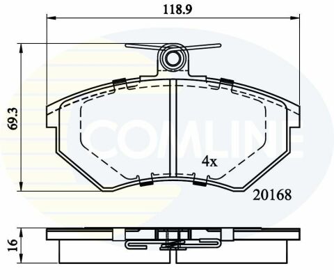 CBP0152 Comline - Гальмівні колодки до дисків