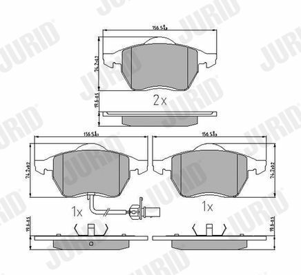 JURID VW Тормозные колодки передн.Sharan 00-Ford GalaxySeat