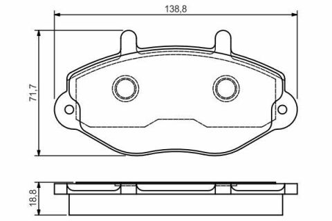 Колодки гальмові передні FORD Transit (диск 15) 94-00