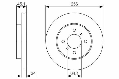 Диск тормозной передний MITSUBISHI LANVER 1.8 -03