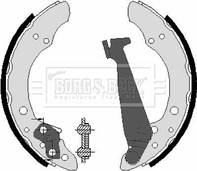 BBS6213 BORG & BECK - Гальмівні колодки до барабанів