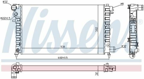 Радіатор CN SAXO(96-)1.5 D(+)[OE 1301.VT]