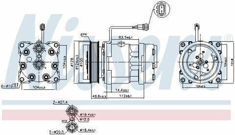 Компрессор кондиционера CALIFORNIA T4, LT 28-35 II, TRANSPORTER T4 VW