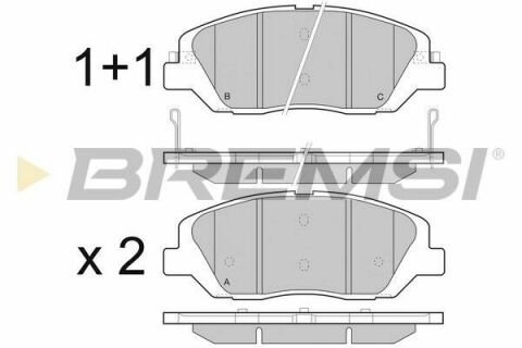 Тормозные колодки пер. Hyundai Santa FE 12-(mando)