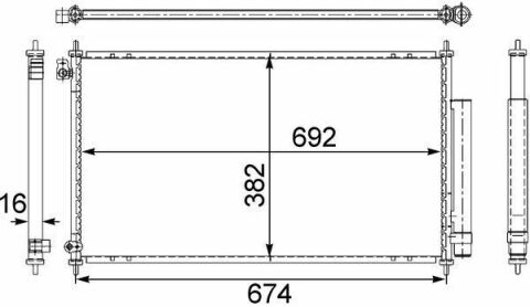 Радиатор кондиционера Honda Accord VII 2.0/2.4 03-08