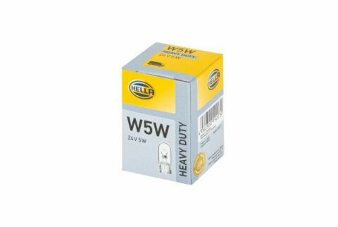 Автолампа безцокольна HELLA W5W 24V5W