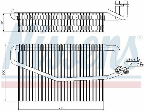 Испаритель MB C W 203(00-)C 160(+)[OE 203 830 01 58]