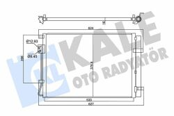 Радиатор кондиционера с осушителем Kia Rio IV 17– Радиатор кондиционера с осушителем Kia Rio IV 17–