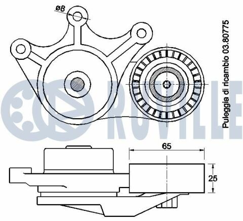 Ролик натяжной 5 f10 520/528 10-