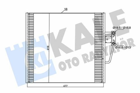 KALE BMW Радиатор кондиционера 5 E39