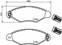 Тормозные колодки пер. Kangoo 97-08 (Bosch) Тормозные колодки пер. Kangoo 97-08 (Bosch)