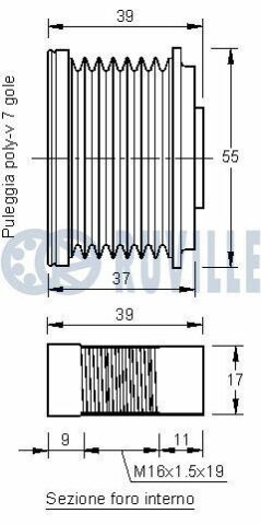 Ременный шкив генератора e-class (w211) e 280 cdi 05-08, m-class (w164) ml 280 cdi 4-matic 05-09, s-class (w221) s 350 11-13