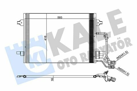 KALE VW Радіатор кондиціонера Audi A6 97-