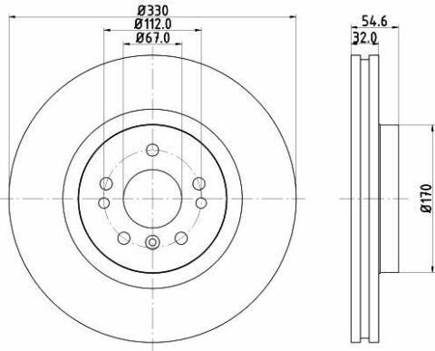 Тормозной диск перед. W164/W251 05- (PRO)