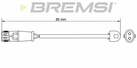 Датчик гальмівних колодок Sprinter/Crafter 06- зад. (2 конт)