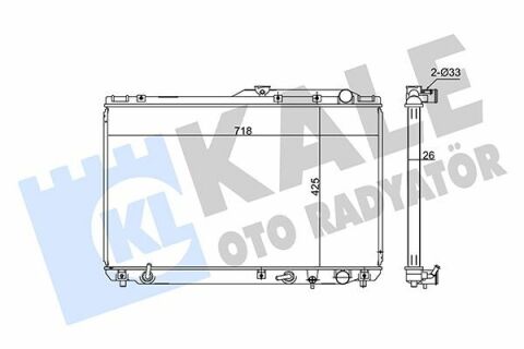 KALE TOYOTA Радиатор охлаждения Camry,Lexus ES 3.0 91-